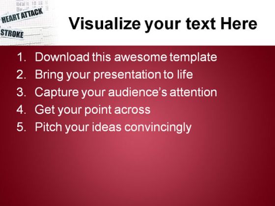 Heart Attack Medical PowerPoint Template 0610