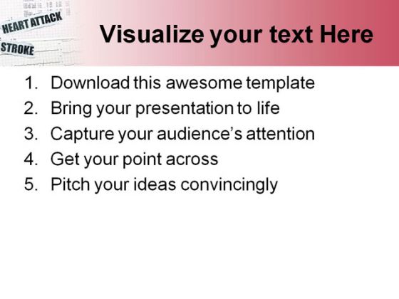 Heart Attack Medical PowerPoint Template 0610