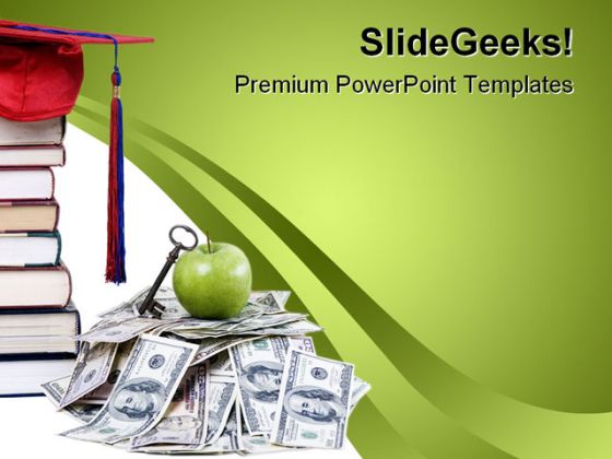 High Cost Education PowerPoint Template 0810