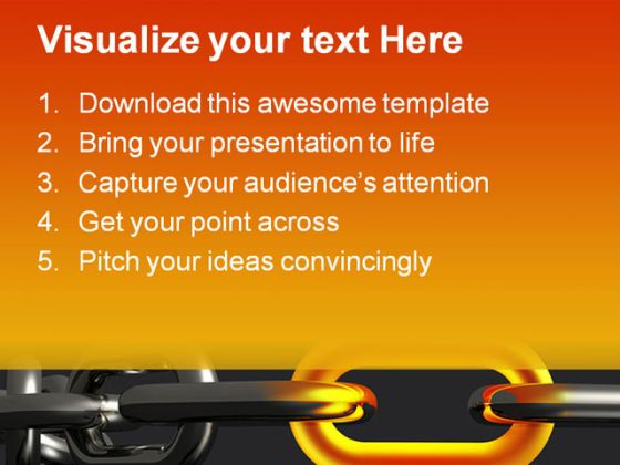 Hot Link Interent PowerPoint Template 0910