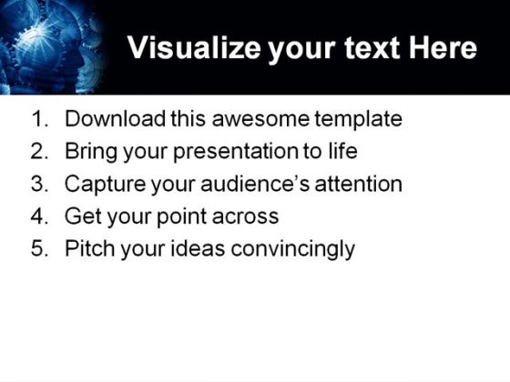 Humanhead Future PowerPoint Template 1110