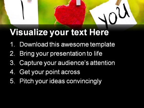 I Love You Shapes PowerPoint Backgrounds And Templates 1210