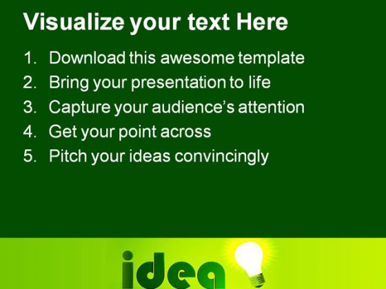 Idea Business PowerPoint Background And Template 1210