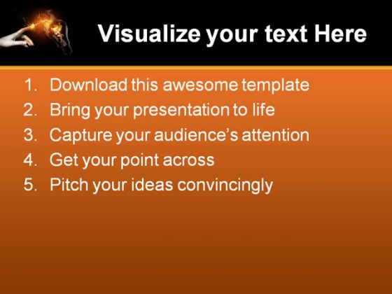 Idea Lighting People PowerPoint Template 0810
