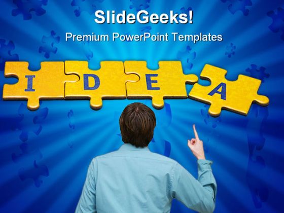 Idea Man Business PowerPoint Background And Template 1210
