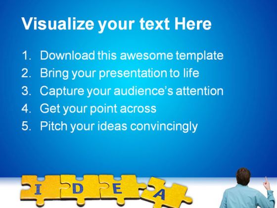 Idea Man Business PowerPoint Background And Template 1210