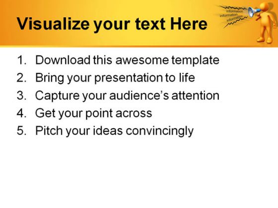 Information People PowerPoint Template 0810