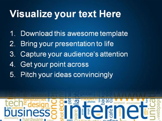 Internet Business PowerPoint Template 0810
