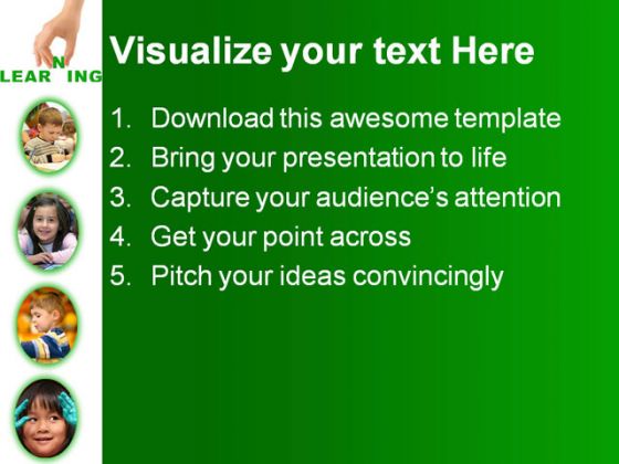 Learning Education PowerPoint Template 1010