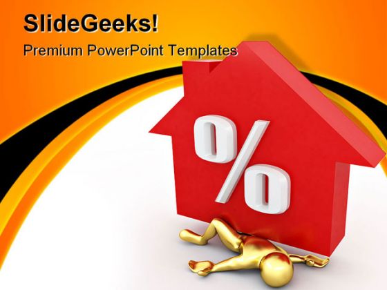 Man Crushed Percent Realestate PowerPoint Backgrounds And Templates 1210