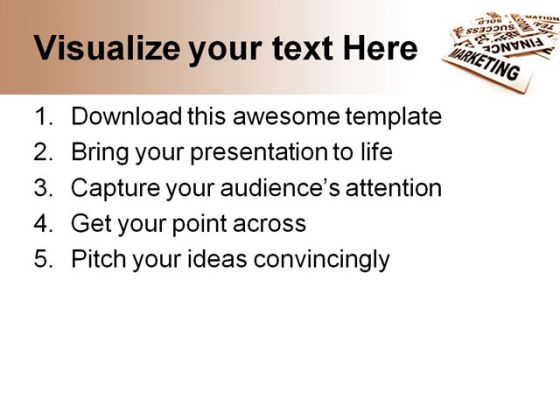 Marketing Finance PowerPoint Template 0910