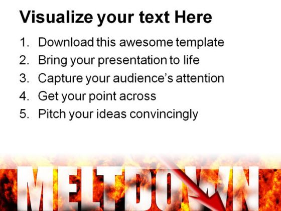 Meltdown Business PowerPoint Template 1110