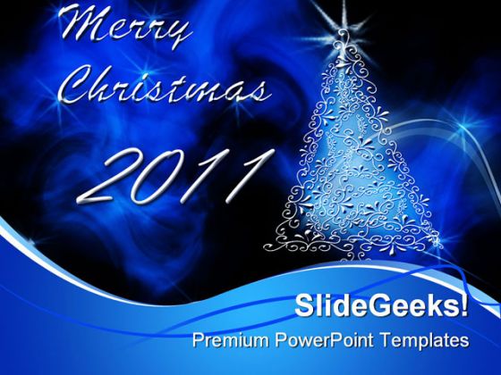 Merry Christmas 2010 Holidays PowerPoint Template 1010