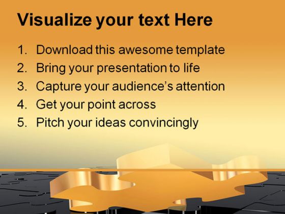 Missing Puzzle Business PowerPoint Template 0510