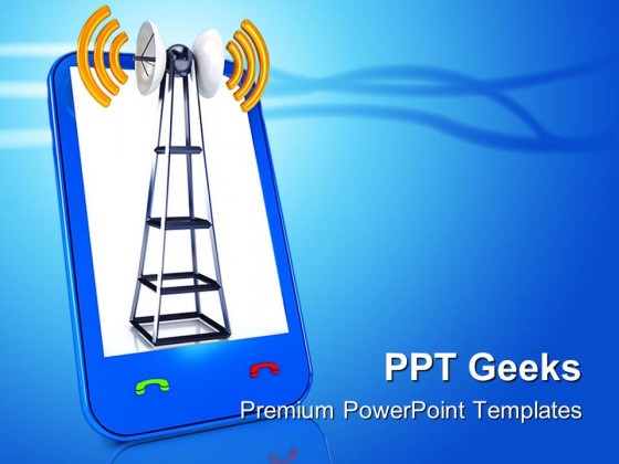 Mobile Antenna Industrial PowerPoint Templates And PowerPoint Backgrounds 0411