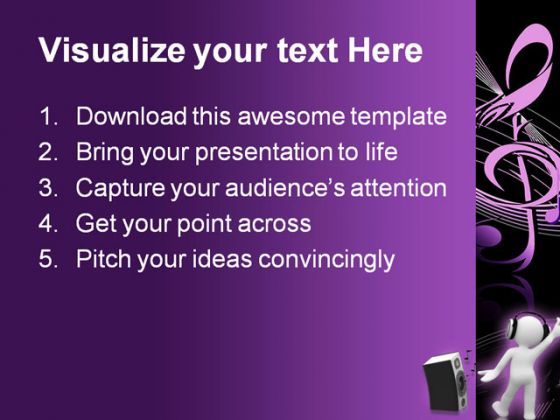 Music People PowerPoint Template 0610