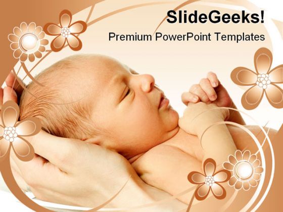 New Born Baby Family PowerPoint Backgrounds And Templates 1210