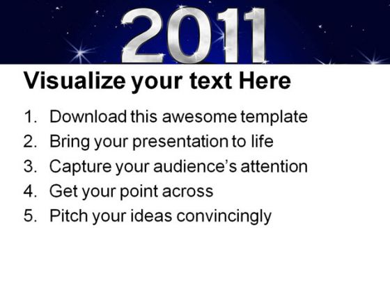 New Year01 2011 Holidays PowerPoint Template 1010