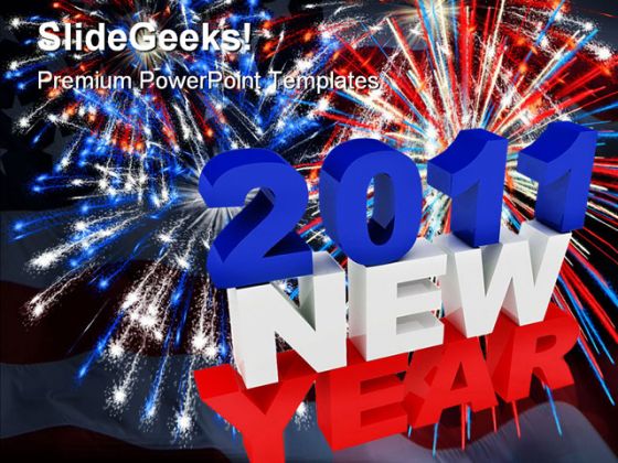 New Year Americana PowerPoint Template 1110