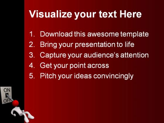 On Off People PowerPoint Template 0810