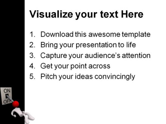 On Off People PowerPoint Template 0810