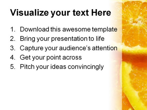 Orange Food PowerPoint Template 0810