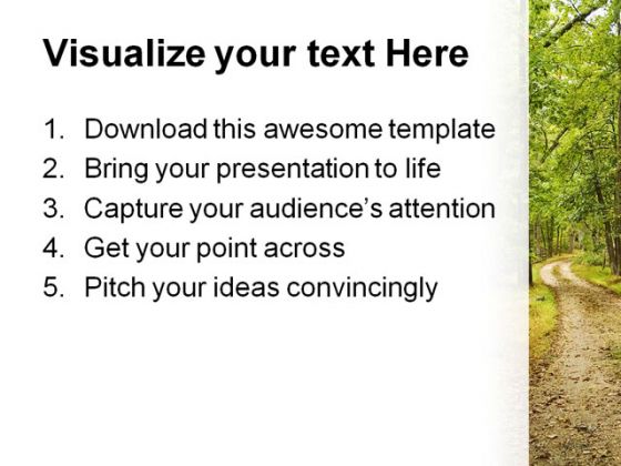 Path Nature PowerPoint Template 0810