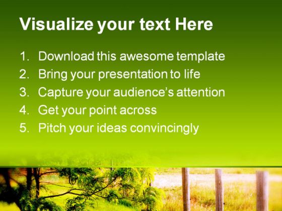 Peaceful Serenity Nature PowerPoint Template 0810