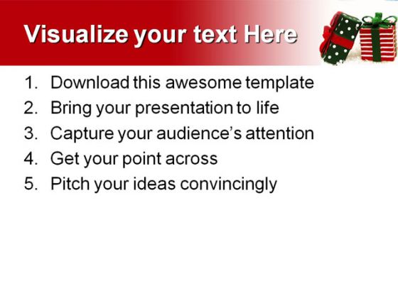 Presents Christmas PowerPoint Template 0610