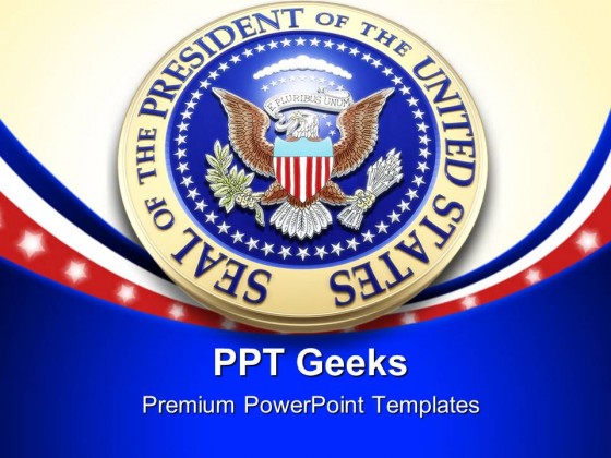 Presidential Seal Americana PowerPoint Templates And PowerPoint Backgrounds 0411
