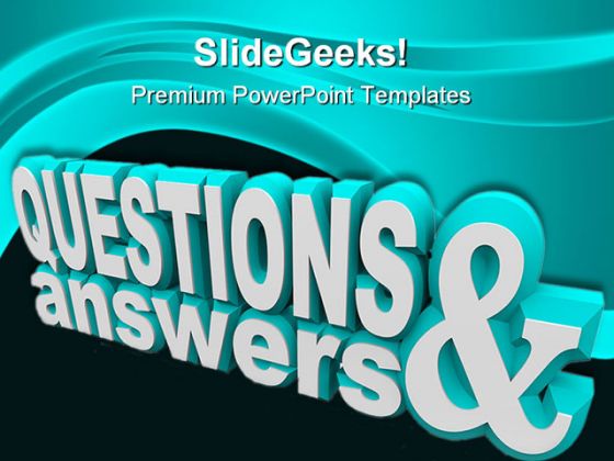 Questions Answers Business PowerPoint Template 1110