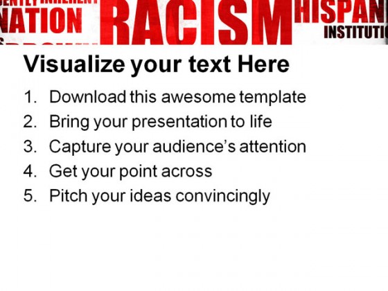 Racism Words Global PowerPoint Templates And PowerPoint Backgrounds 0411