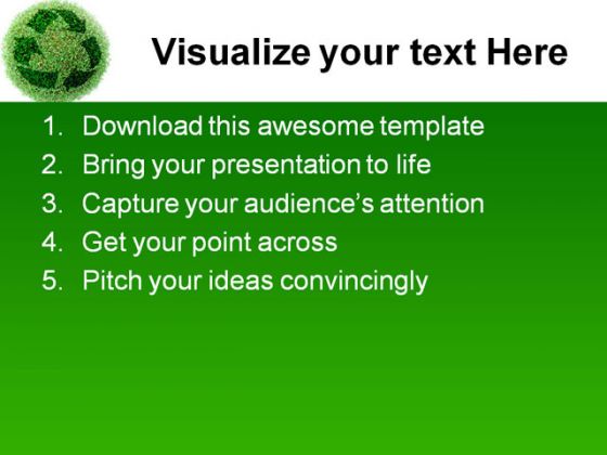 Recycle Environment PowerPoint Template 0910