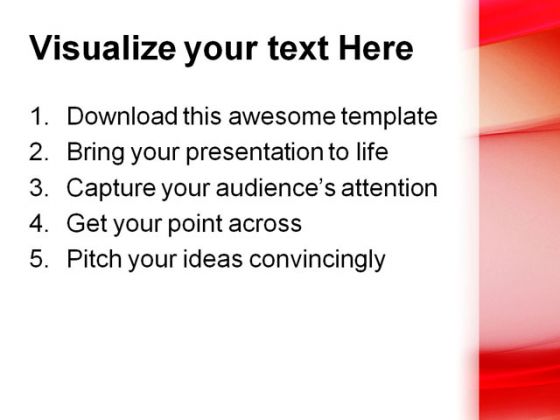 Red Abstract PowerPoint Template 0910