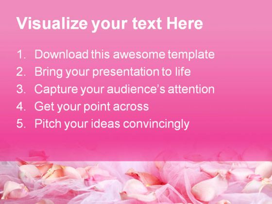 Rose Petals Beauty PowerPoint Template 0910
