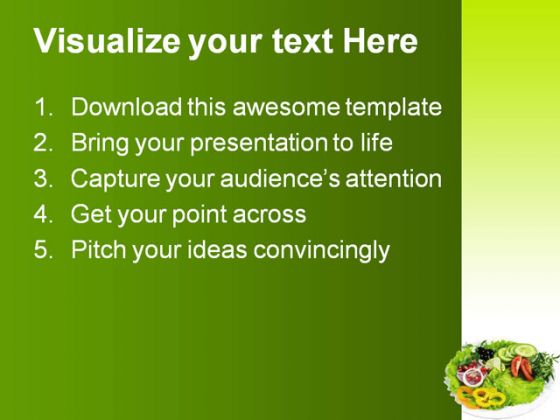 Salad Food PowerPoint Template 0910