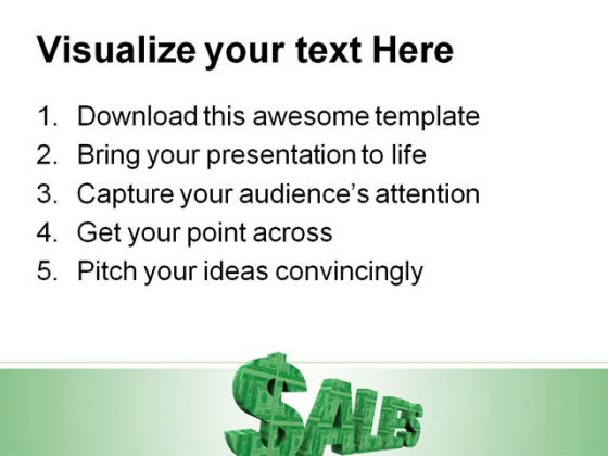 Sales Money Business PowerPoint Template 0610