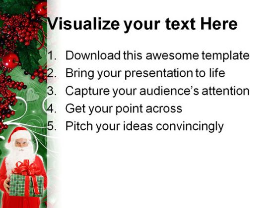 Santa Festival PowerPoint Template 1110