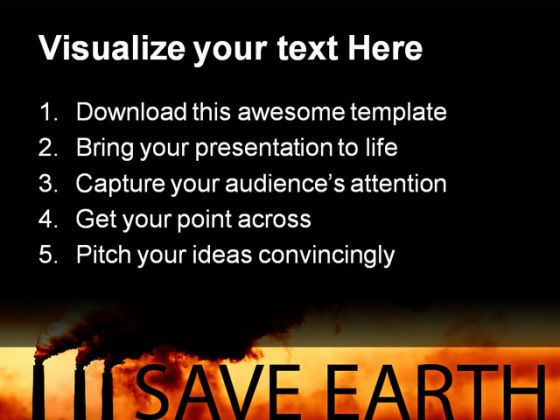 Save Earth Environment PowerPoint Backgrounds And Templates 1210