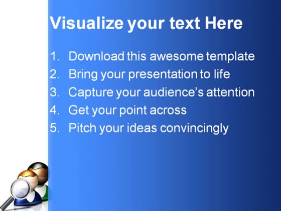 Search Icon People PowerPoint Template 0910