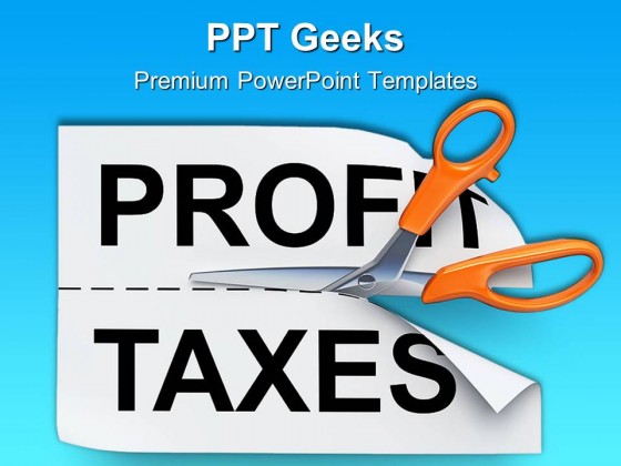 Separates Profit And Taxes Business PowerPoint Templates And PowerPoint Backgrounds 0411