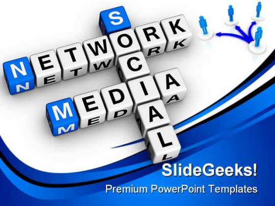 Social Media Network People PowerPoint Template 1110
