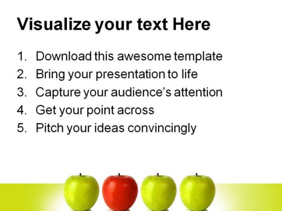Stand Out Red Apple Leadership PowerPoint Template 0810