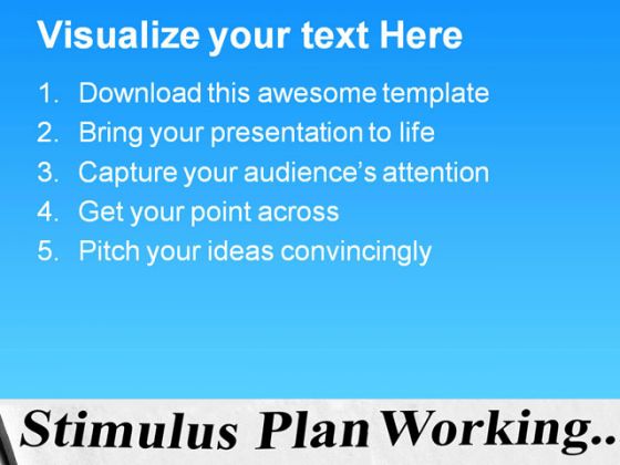 Stimulus Plan Working Business PowerPoint Background And Template 1210