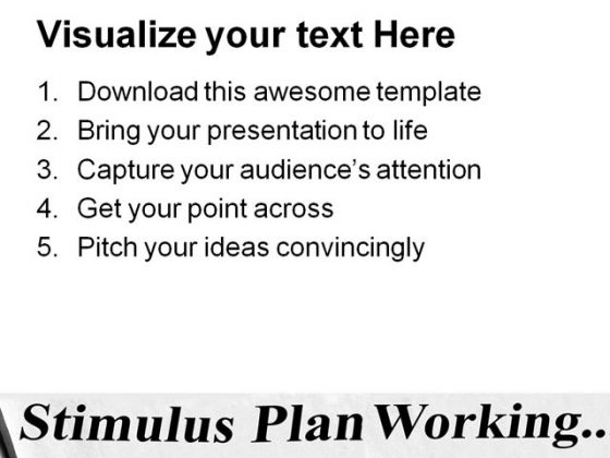 Stimulus Plan Working Business PowerPoint Background And Template 1210