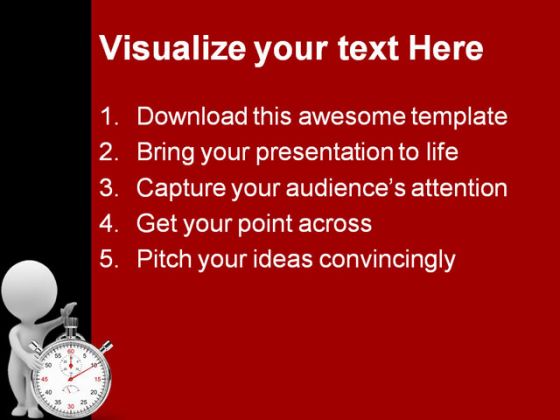 Stop Watch Metaphor PowerPoint Backgrounds And Templates 1210