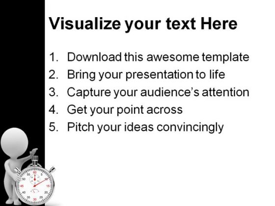 Stop Watch Metaphor PowerPoint Backgrounds And Templates 1210