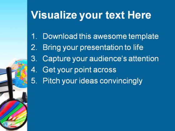 Study Education PowerPoint Template 1010