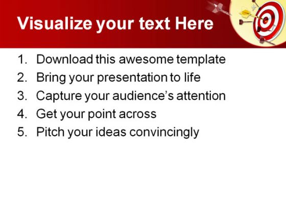 Target Success PowerPoint Template 0910