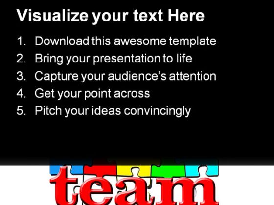Team Puzzle Shapes PowerPoint Backgrounds And Templates 1210